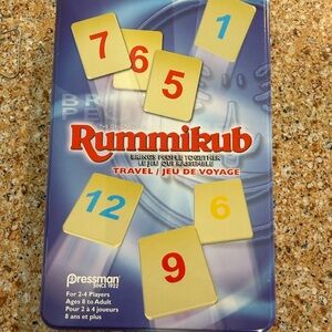 Rummikub Travel Game in Tin – Complete Set – Rarely Used – Excellent Condition